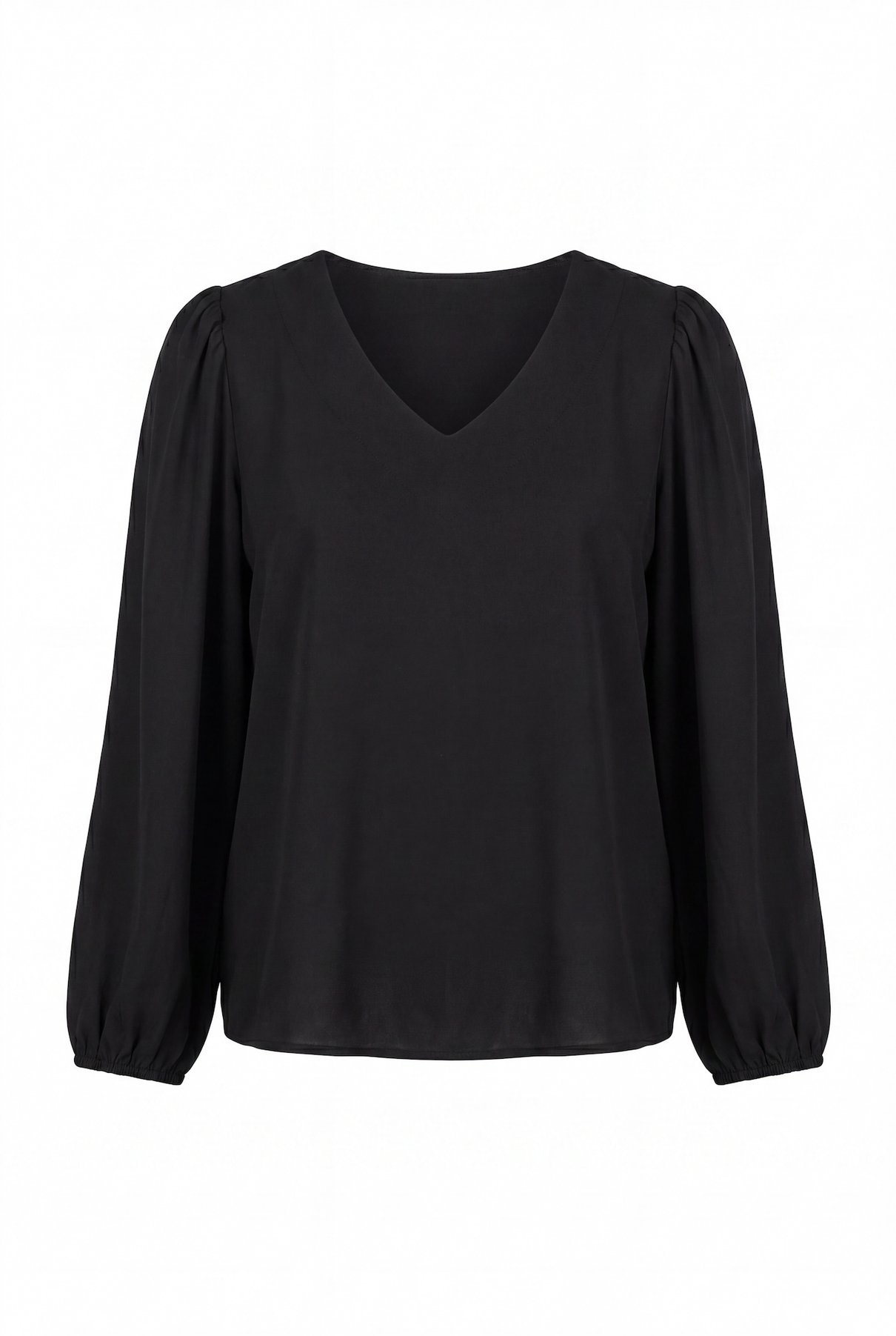 01 n faidra blusa decote v com elastico no punho m l extravaganza