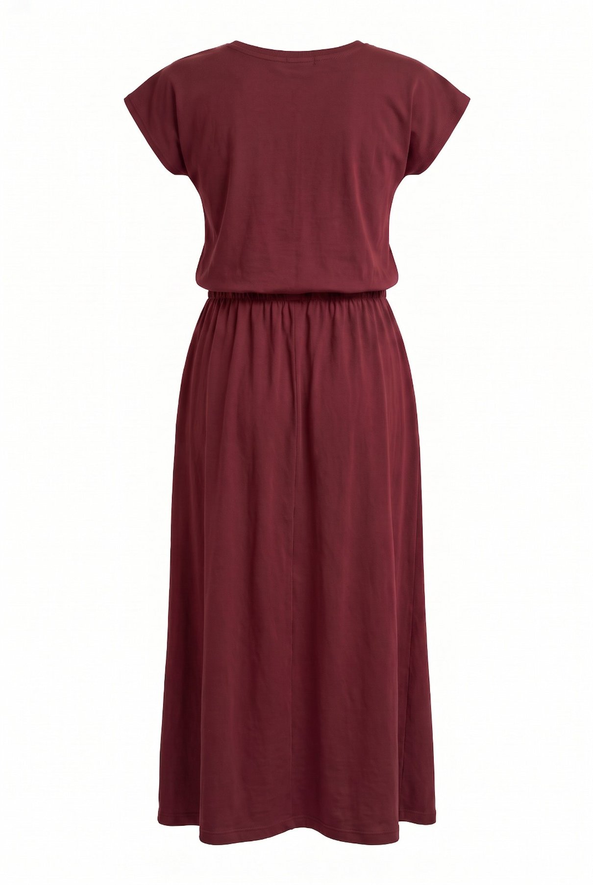 01 Mary Vestido Longo Decote Canoa Meia Malha