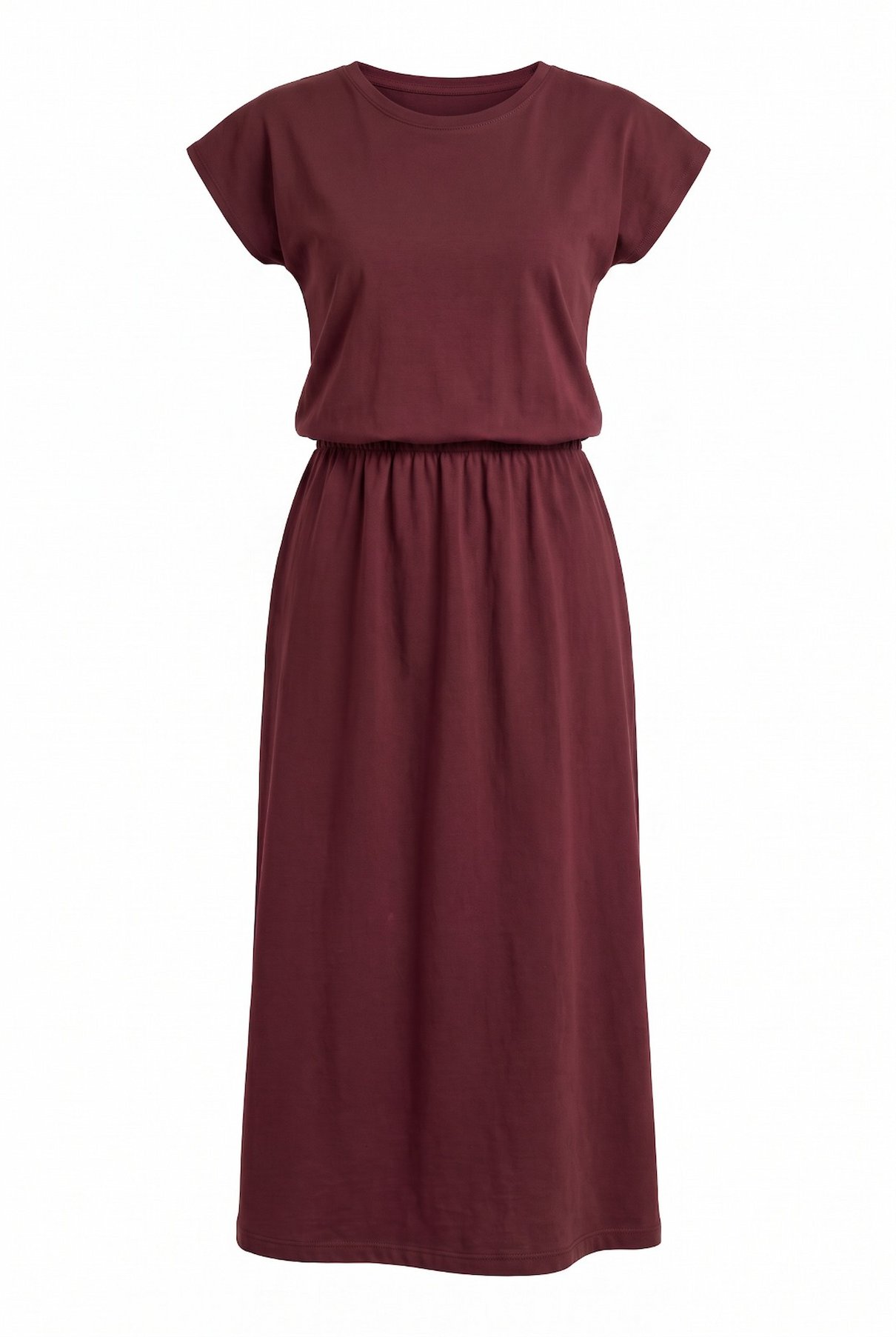 09 Mary Vestido Longo Decote Canoa Meia Malha