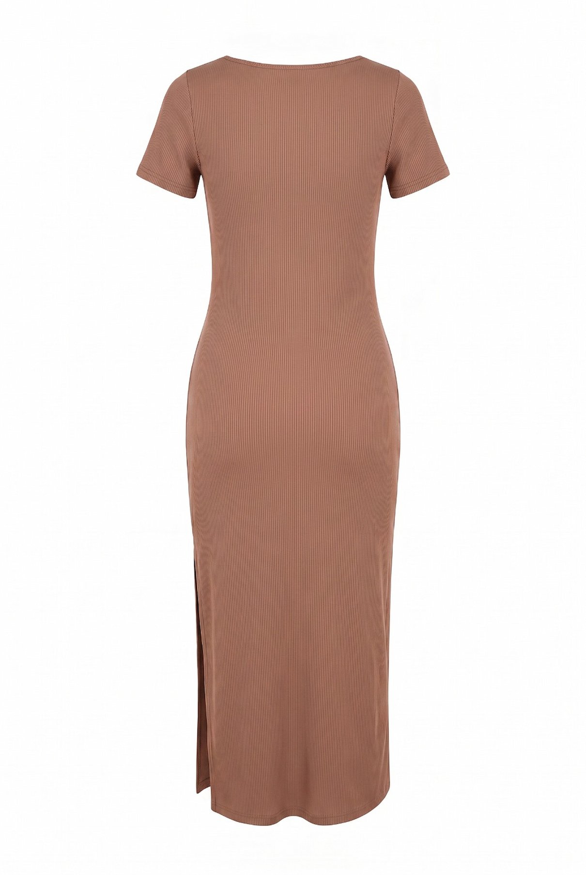 01 laura vestido longo decote quadrado ribana canelada