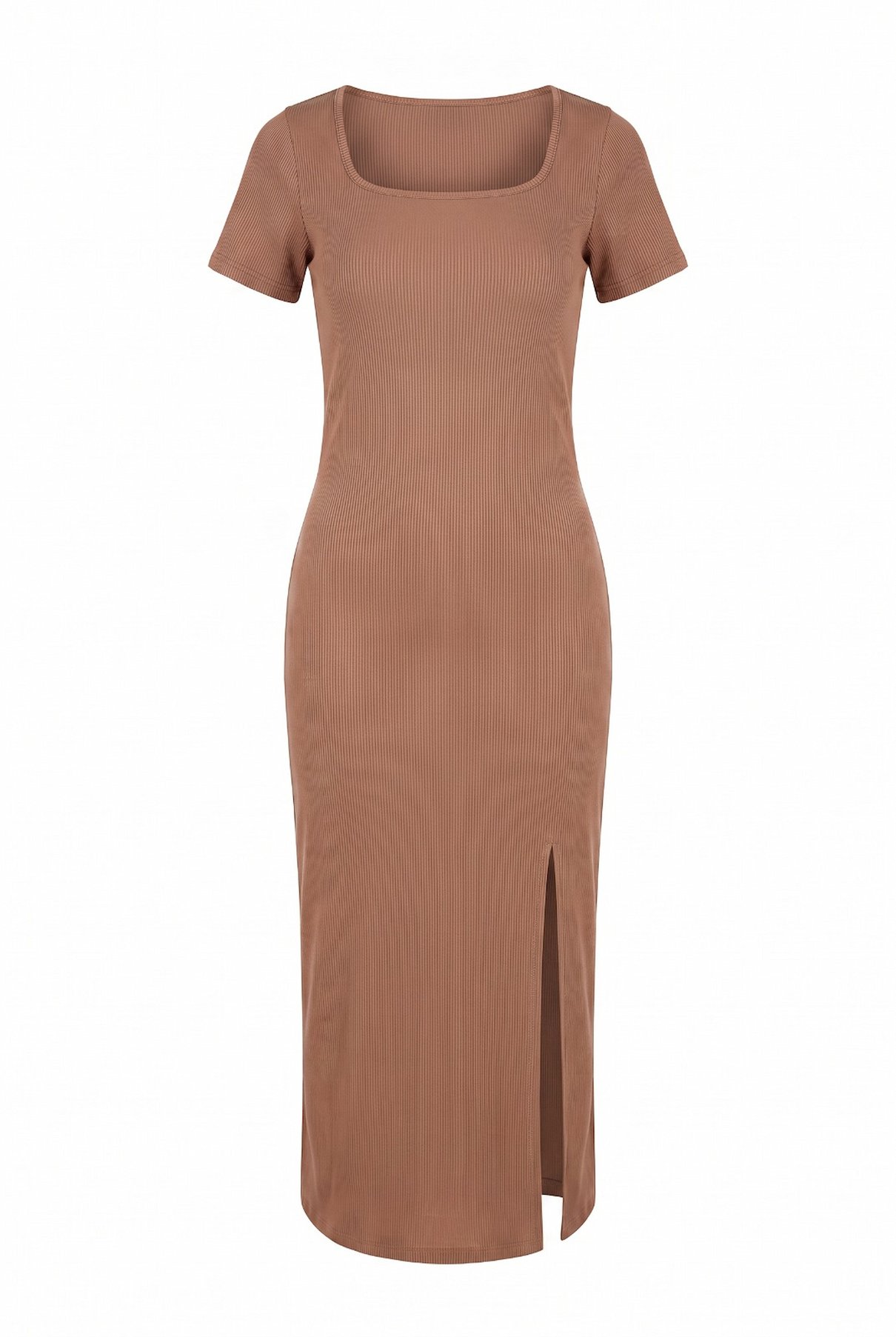 03 laura vestido longo decote quadrado ribana canelada